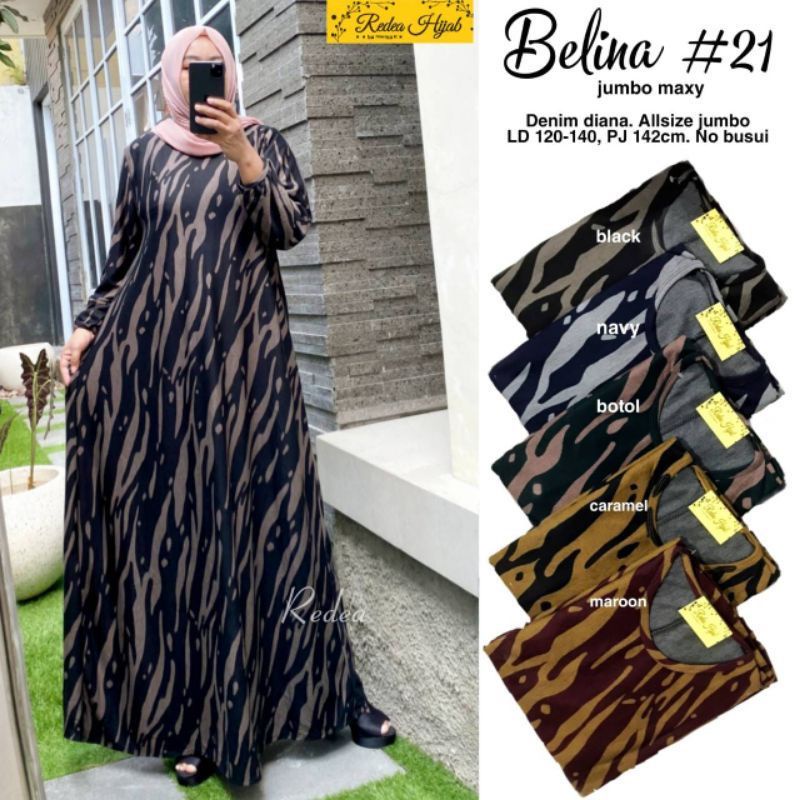 Siena Dress 10 - LD120-130 Gamis Denim Diana Jumbo Bigsize Oversize Bumil / R.26 - 025-6578