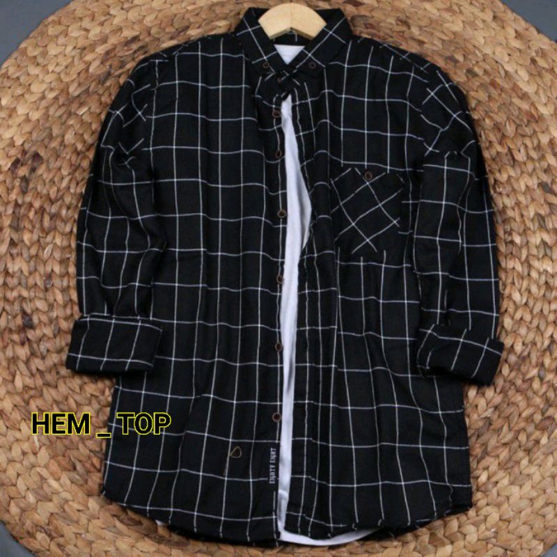 Kemeja flanel pria Kemeja lengan panjang Kemeja flanel lengan panjang pria Kemeja panjang pria Kemej