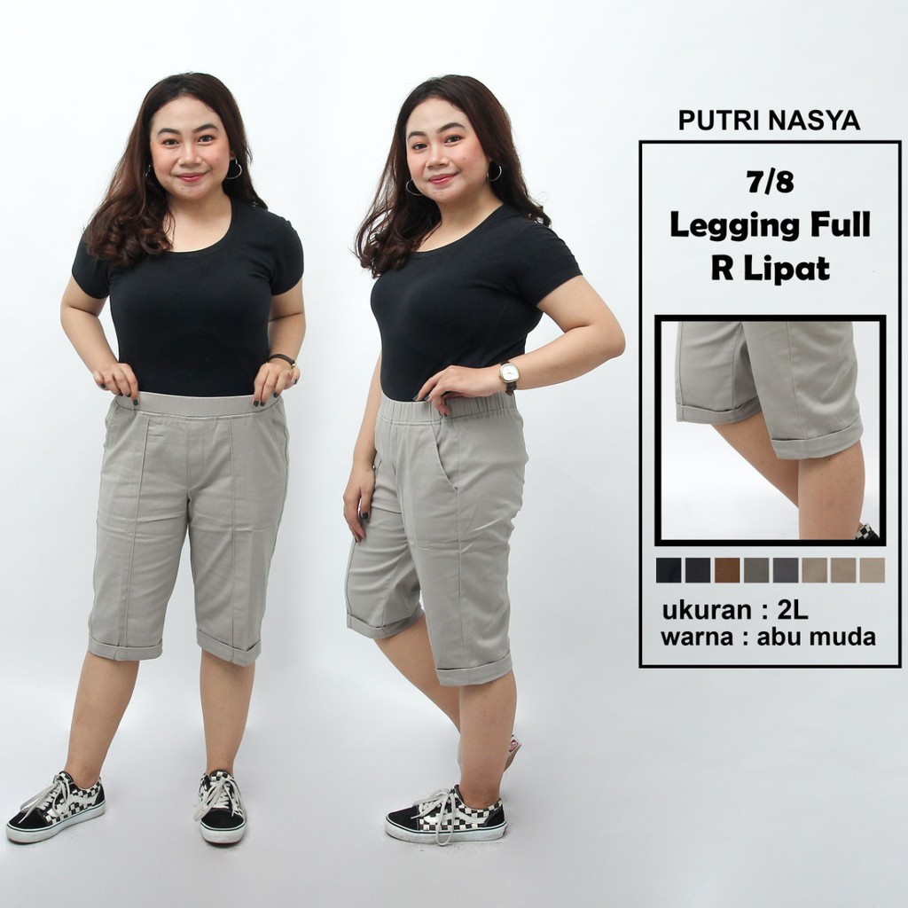 Celana 7/8 jumbo L full R / baggy pant jumbo / celana pendek model 8L-6L-5L-4L-2L-XL-S fit to L