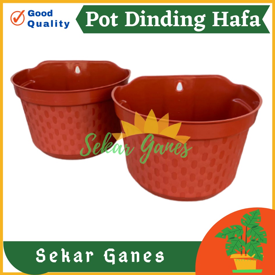 Pot Bunga Pot Dinding Cantol Hafa 20 Cm Merah Bata Coklat Tempel Dekorasi Putih Panjang Aesthetic Besar Kecil Pager Balkon Pagar Unik  Pot Tembok - Tanaman Bunga Hias Dinding Tempel Bibit Plastik TB Flower 22 23 25 27 28 30