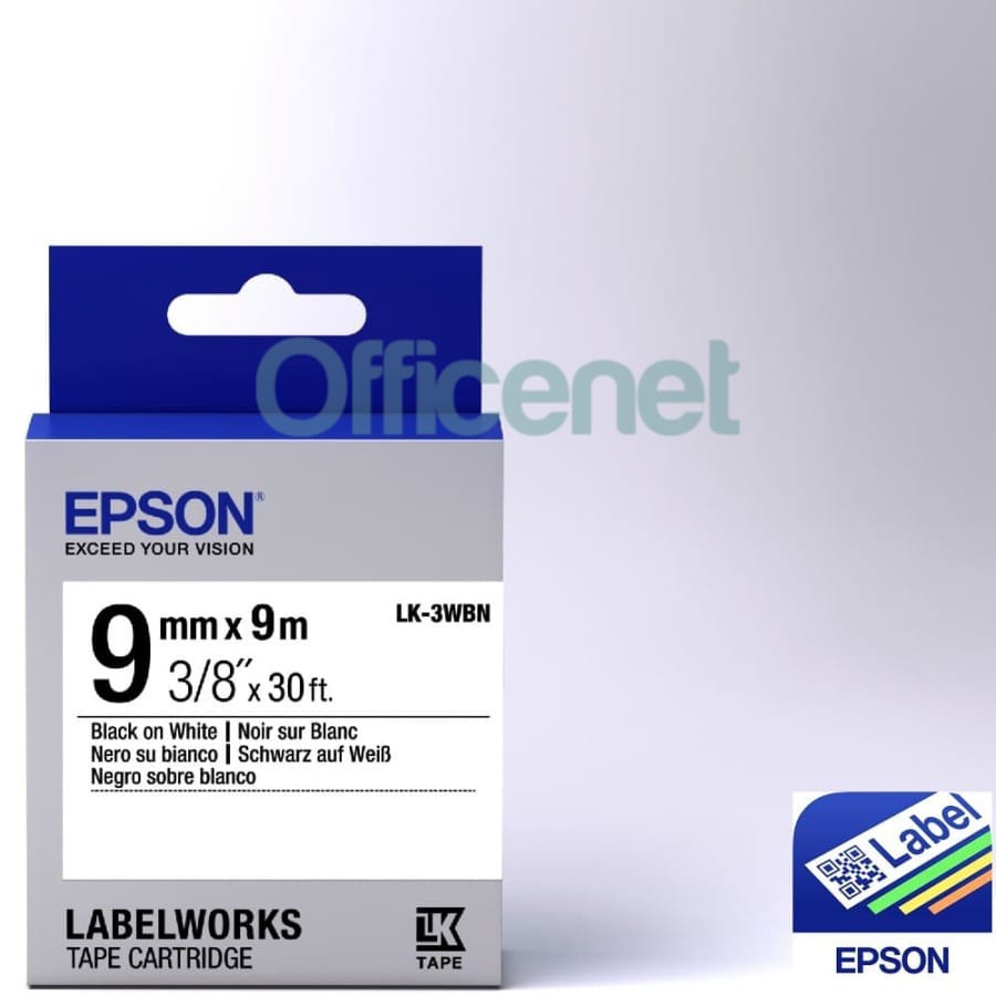EPSON LABELWORKS 9mm 9meter LABEL TAPE CARTRIDGE