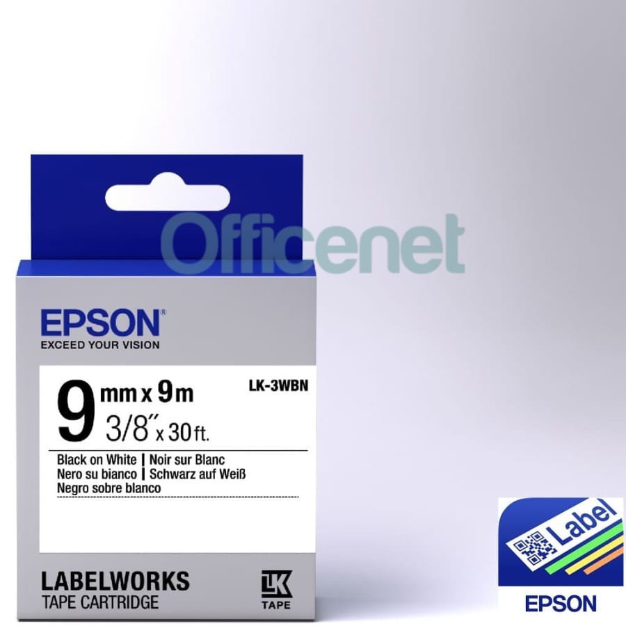 EPSON LABELWORKS 9mm 9meter LABEL TAPE CARTRIDGE