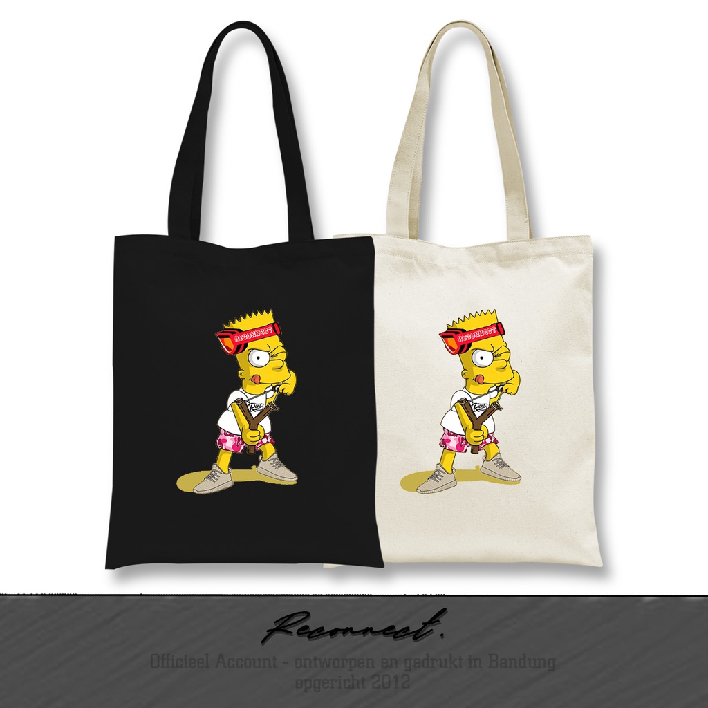Reconnect Tote Bag Motif The Simpsons - GRATIS TAMBAH NAMA
