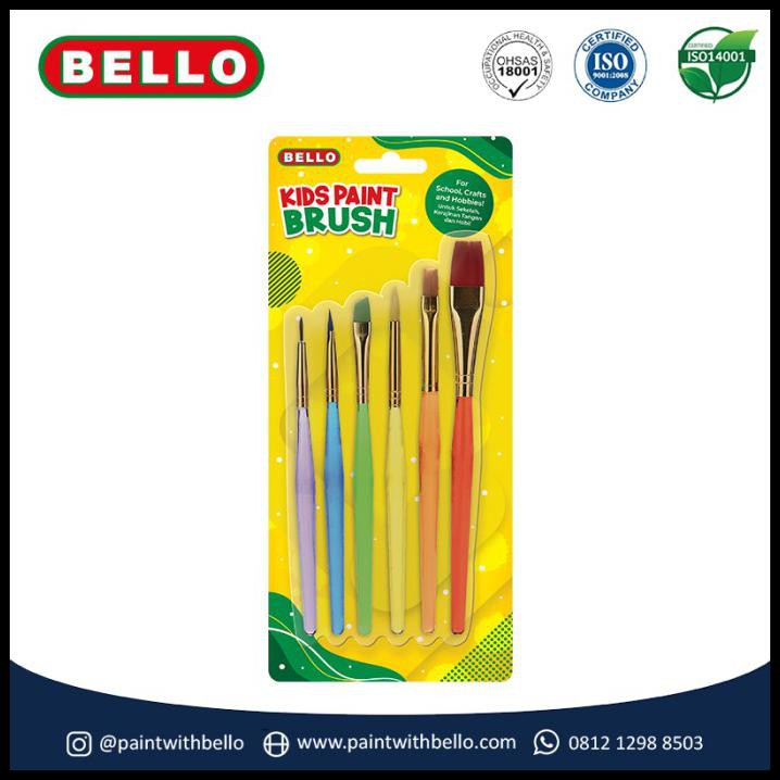 

Diskon Bello Kids Paint Brush - Set 6 Kuas Lukis Anak Dan Bayi