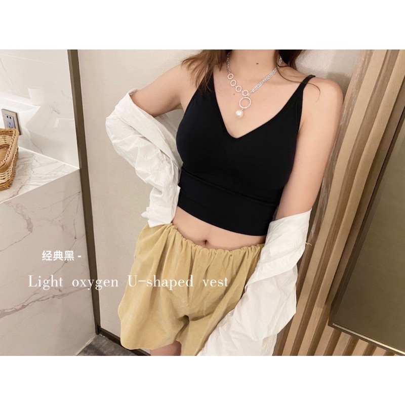 EJ - BR05 - Sling Tanktop / Crop Top / Atasan Wanita Bralette Push Up-BR-12 Hitam