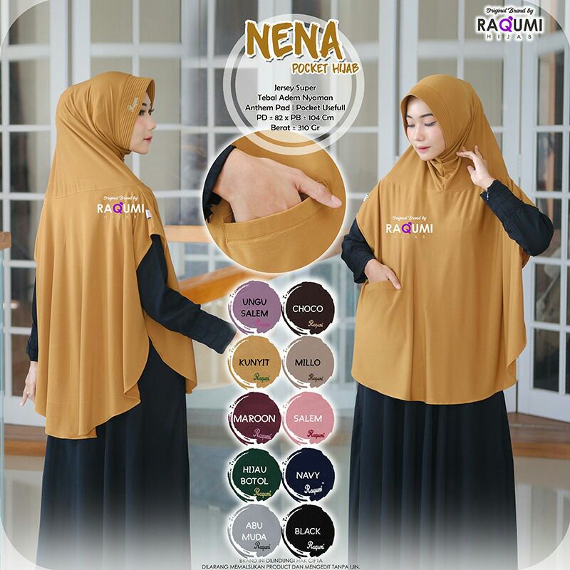 Hijab Instant Terbaru Nena Pocket Original Raqumi
