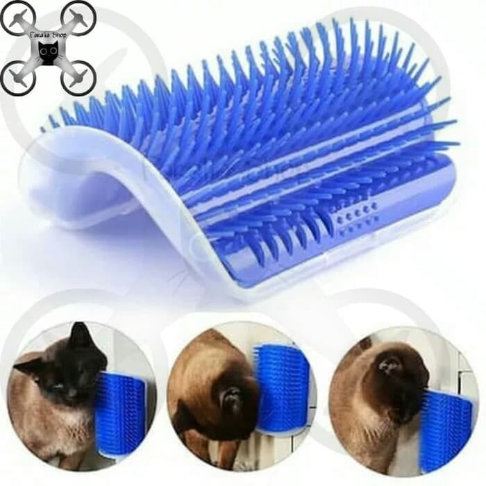 Sisir Sudut Catnip Sikat Pijat Kucing self grooming brush hair brush tools Dinding Groomer Groom