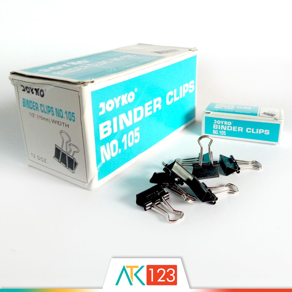 

Binder Clips Joyko No. 105 (15 mm) isi 12 Buah