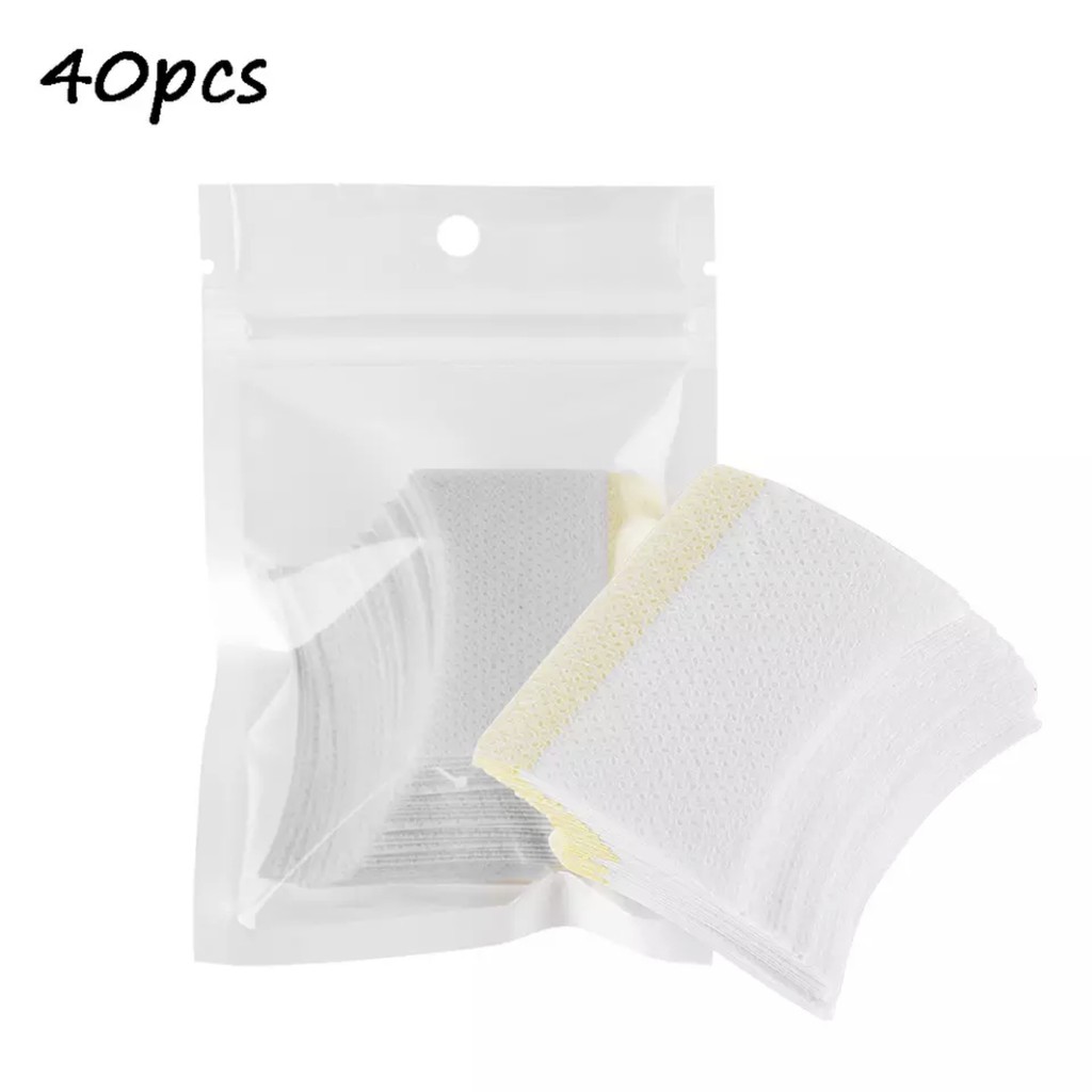 40pcs Eyelash Remover Cotton Pads