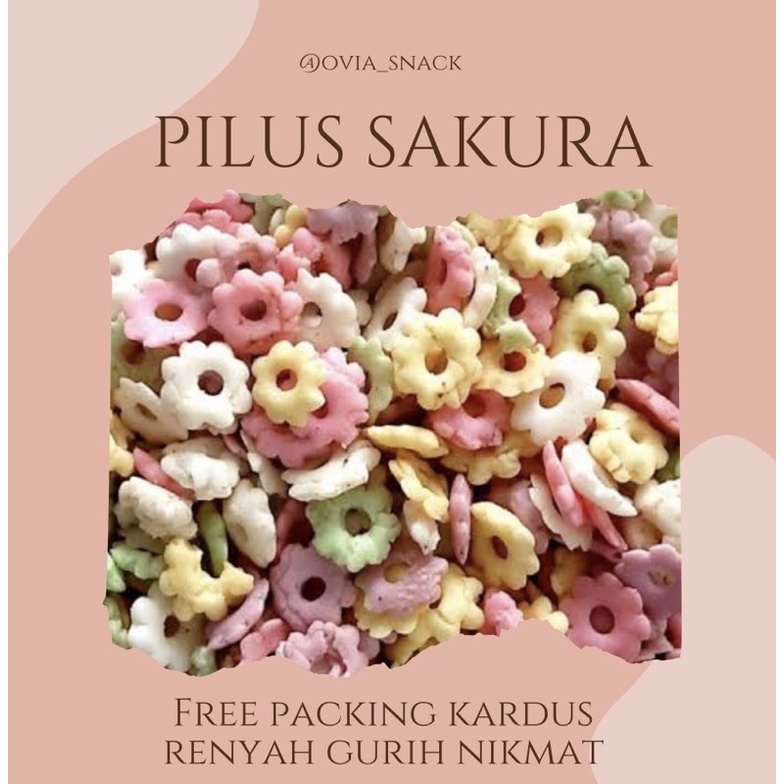 

PILUS SAKURA 250gr WARNA WARNI / PILUS SAKURA KILOAN /CEMILAN KILOAN