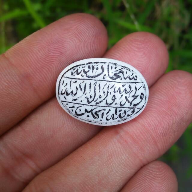 Akik Yaman Abyad ukiran tasbih