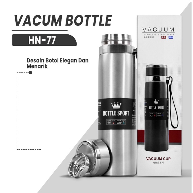 [MH] Botol Minum Sport Cup Vacum Ukuran 600Ml  800Ml Dan 1000Ml Stainless