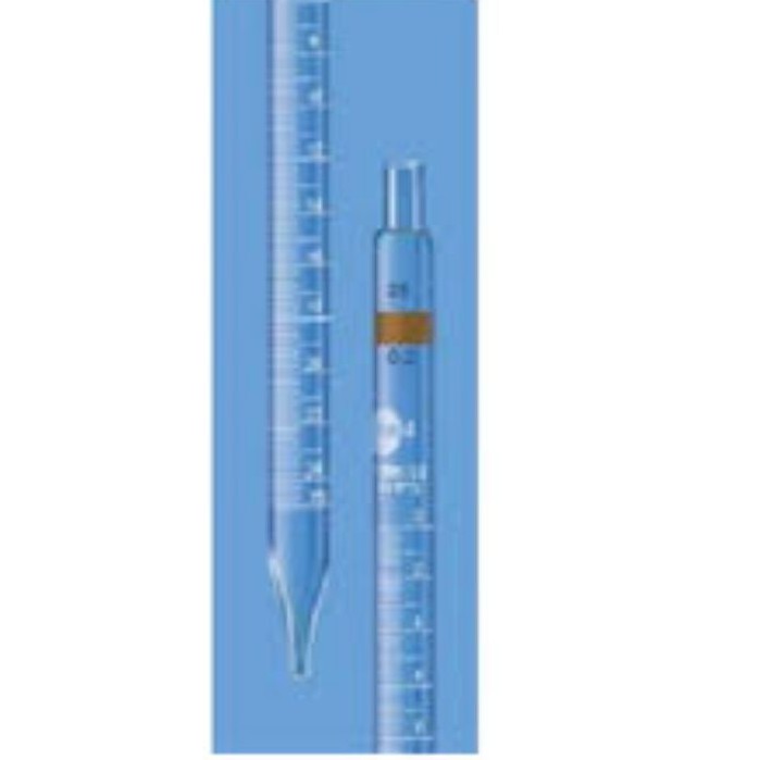 pipet mohr/pipet ukur 2ML Interval 0.02 Class B,Marking Best Quality Borosil