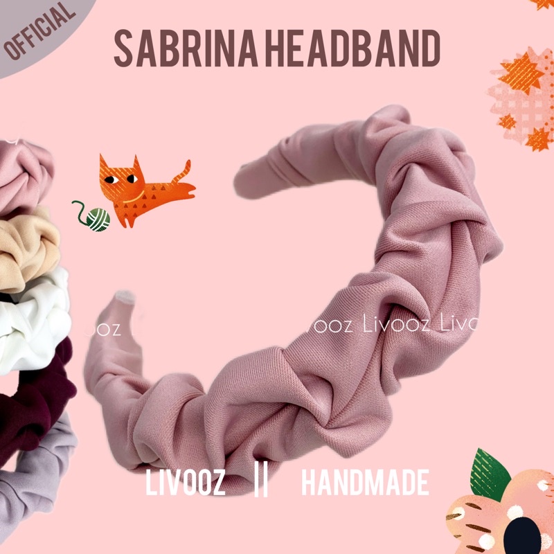 BANDO KOREA - SABRINA HEADBAND BANDO BONDU SCRUNCHIE KERUT BANDO VIRAL PREMIUM BANDO LUCU KEKINIAN N