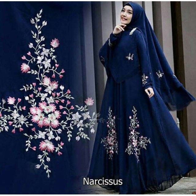 GAMIS PESTA NARCISSUS ORI KUALITAS BUTIK
