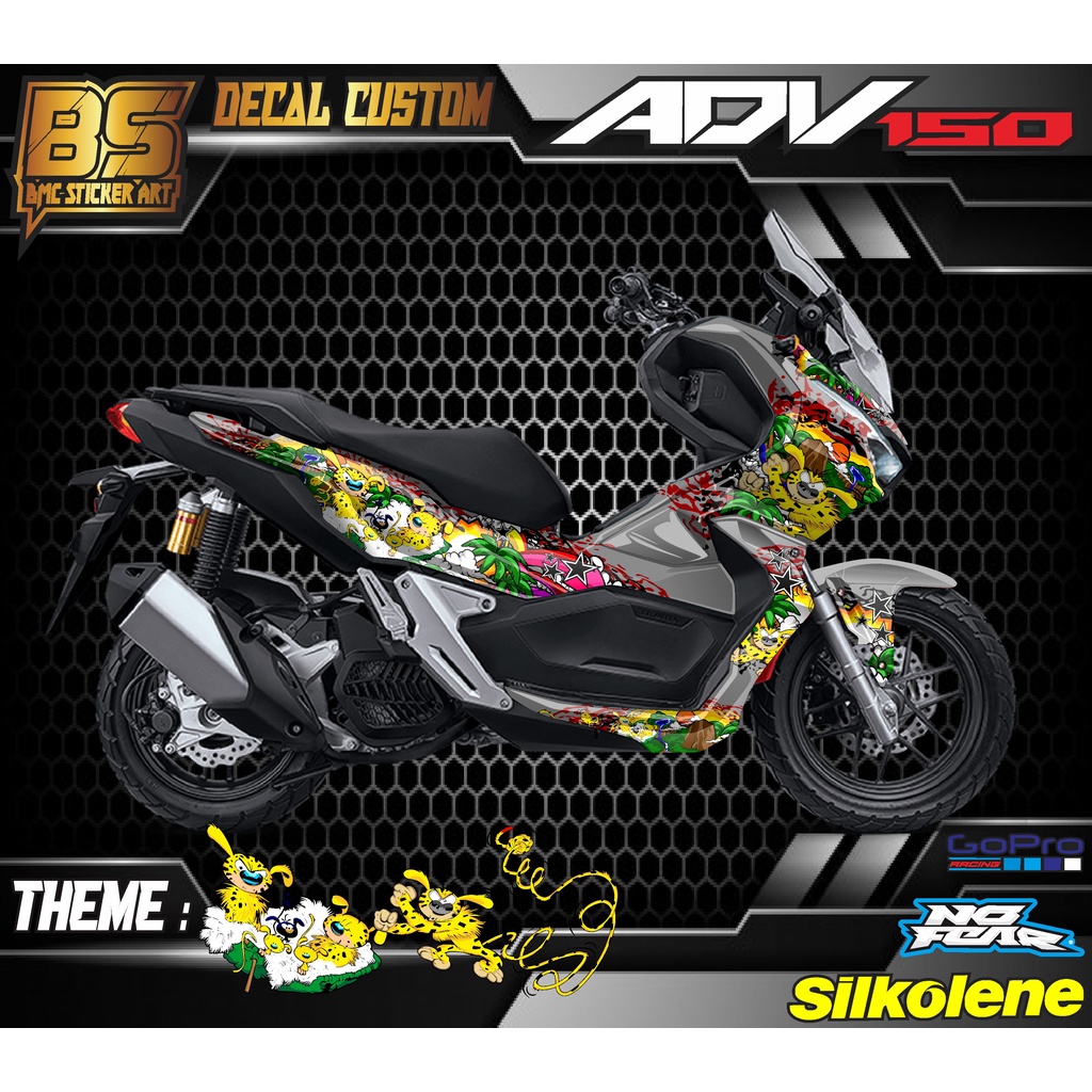 Sticker Decal Honda ADV 150 Fullbody motif Marsupilami - Sticker Variasi Aksesoris Motor