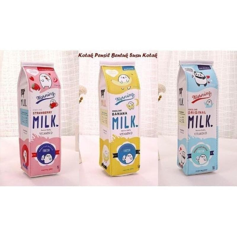 

Kotak Pensil Bentuk Kotak Susu / milk tempat alat tulis tempat pensil ST
