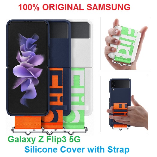 SAMSUNG Silicone Cover With Strap Galaxy Z Flip3 5G Original