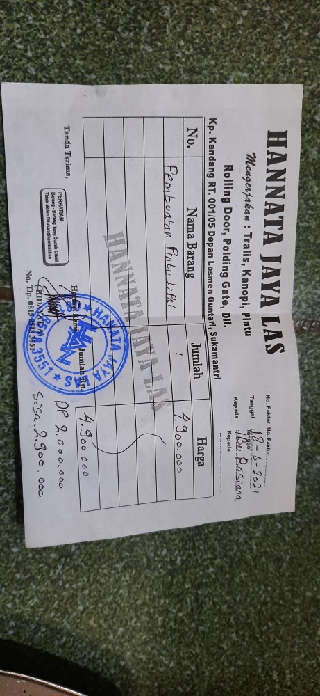 Pintu Handerson Lipat (pintu Garasi)