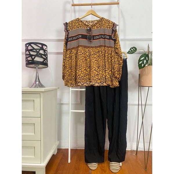 HARUKA ONE SET/SET KEMEJA/SETELAN WANITA/SETELAN DIOR