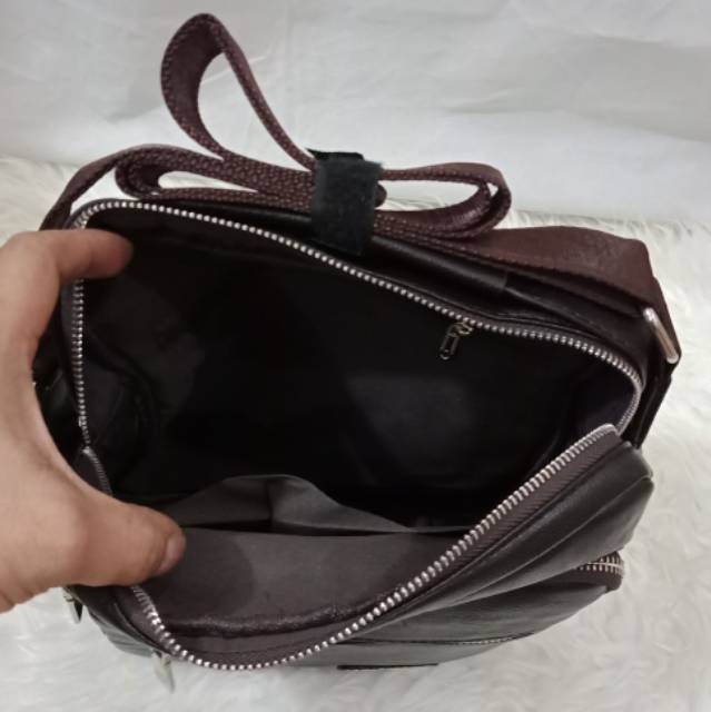 Tas selempang premium kulit pria fashion