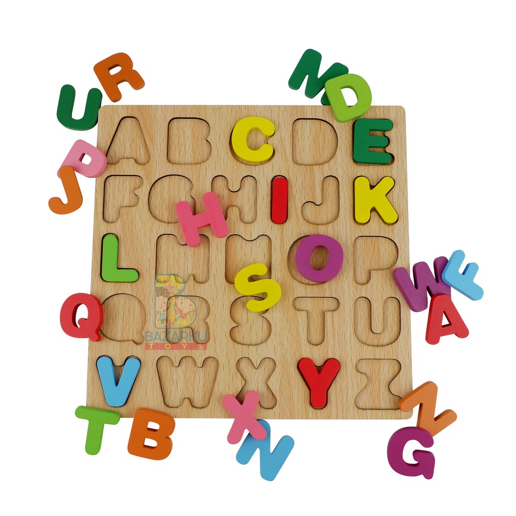 Puzzle Murah ABC Puzzle Number Puzzle Hijaiyah Chunky Puzzle Anak Puzzle Kayu Jigsaw Puzzle 3D Wooden Toys Mainan Kayu 230-49