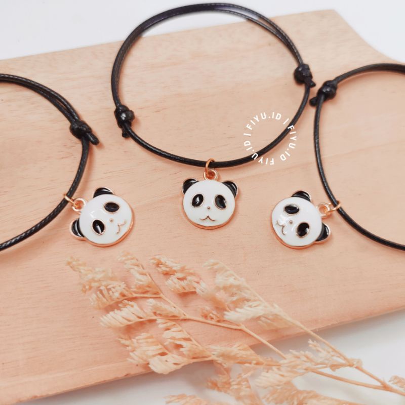 GELANG TALI KARAKTER PANDA / GELANG LUCU/ GELANG PERSAHABATAN