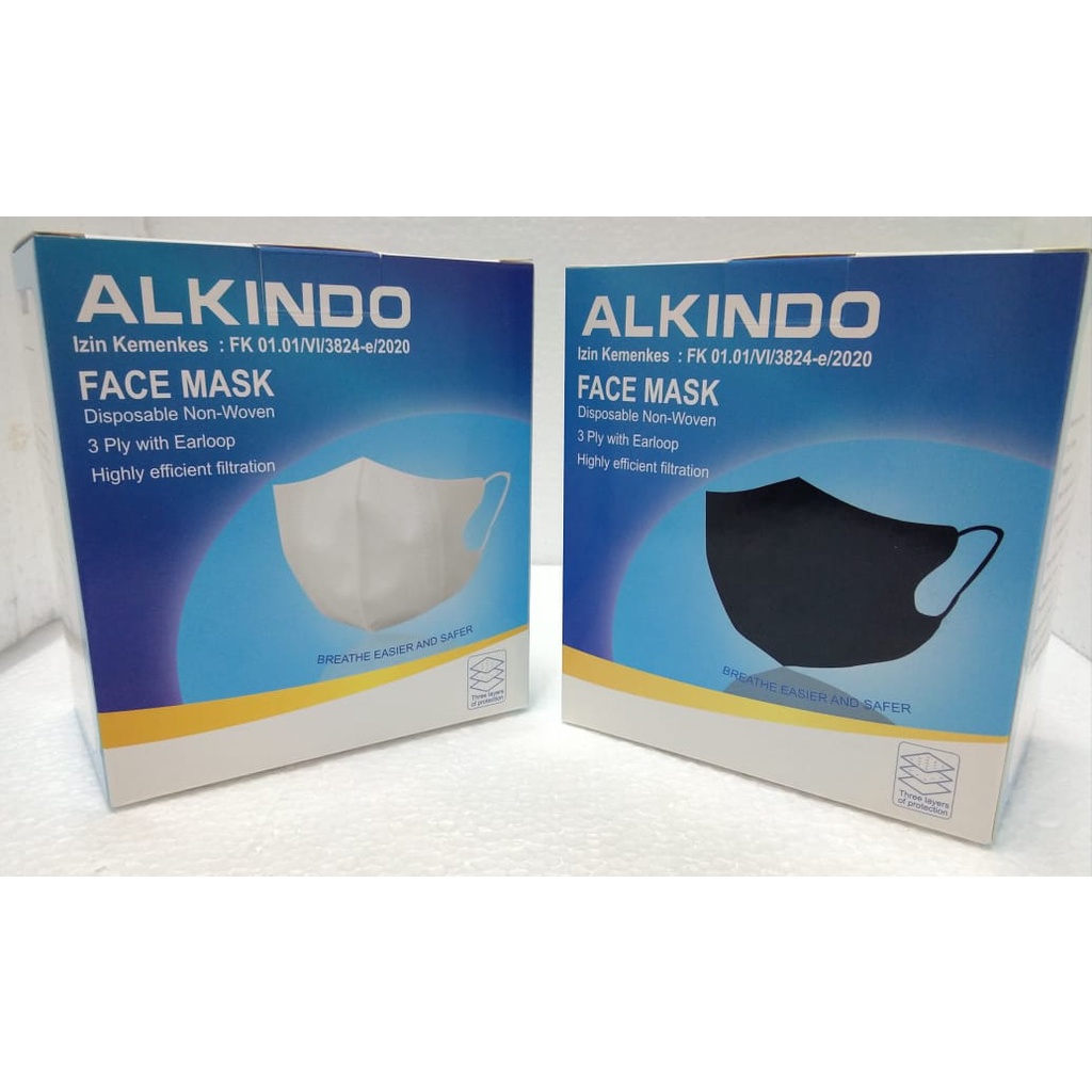 MASKER DUCKBILL 3PLY VIRAL / KN 95 5PLY EARLOOP ALKINDO SETARA SENSI