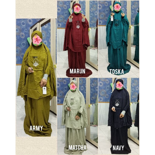 Mukena Manset Atas Bawah Polos by Yabasmah / Basmah Collection