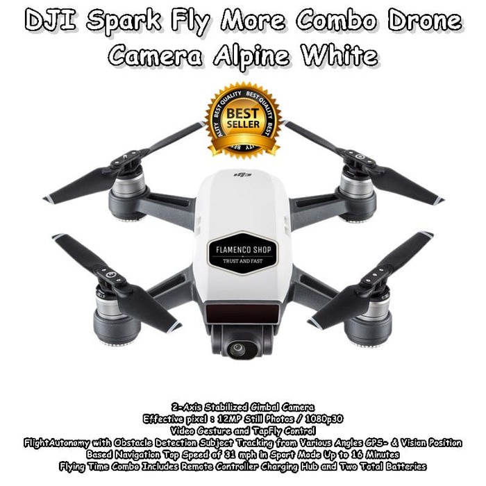 dji spark alpine white with remote control