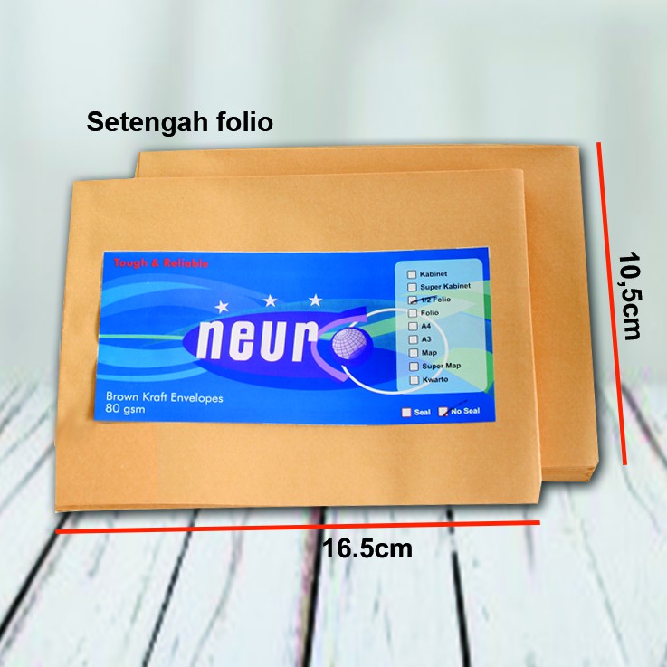  Amplop  Coklat Ukuran  1 2 Folio Neuro 100 lembar Shopee 