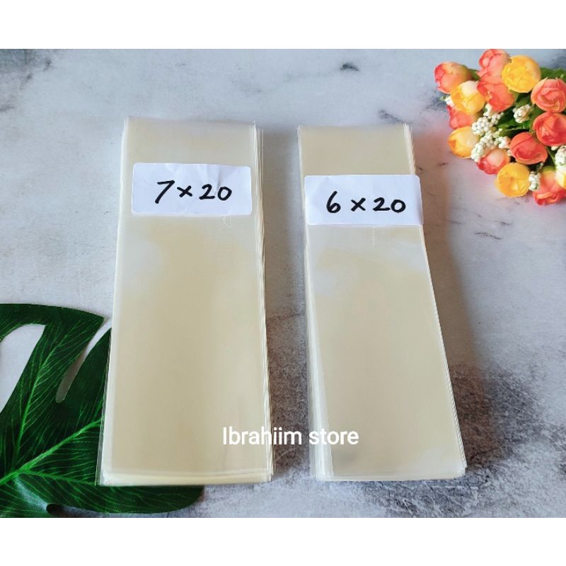 (100gr) LEBAR 6-8 CM PLASTIK OPP TEBAL TANPA LEM / PLASTIK DISPLAY / PLASTIK ACCESORIES PLASTIK SOUVENIR