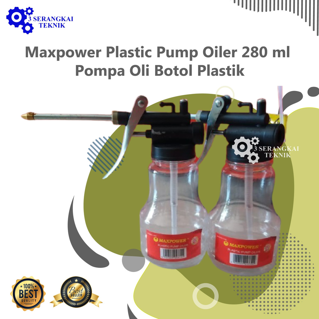 Maxpower Plastic Pump Oiler 280 ml Pompa Oli Botol Plastik