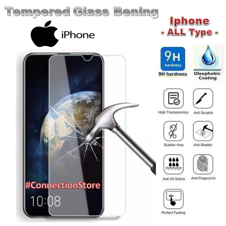 Tempered glass Bening IPHONE/bnaa/Anti Minyak Pelindung Protector Cover Layar Screen Handphone Kamera