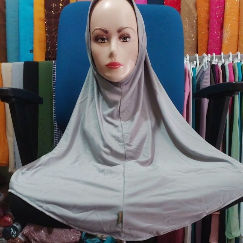 Jilbab Instan Oval  asri collection81-Abu muda