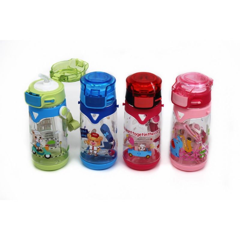 BOTOL MINUM ANAK LUCU MOTIF ANIMAL 450ML KD 2556