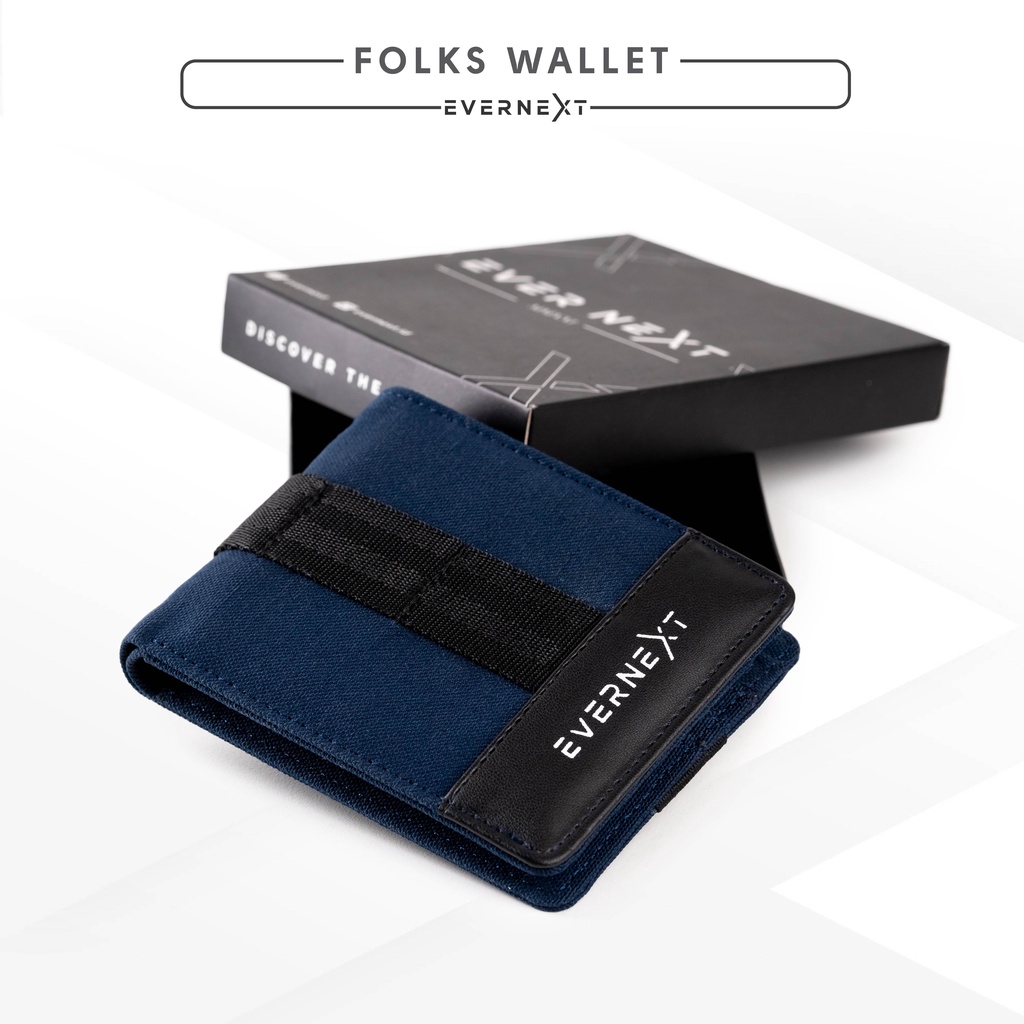 Dompet Lipat FOLKS Kanvas Pria Pendek Simple Distro