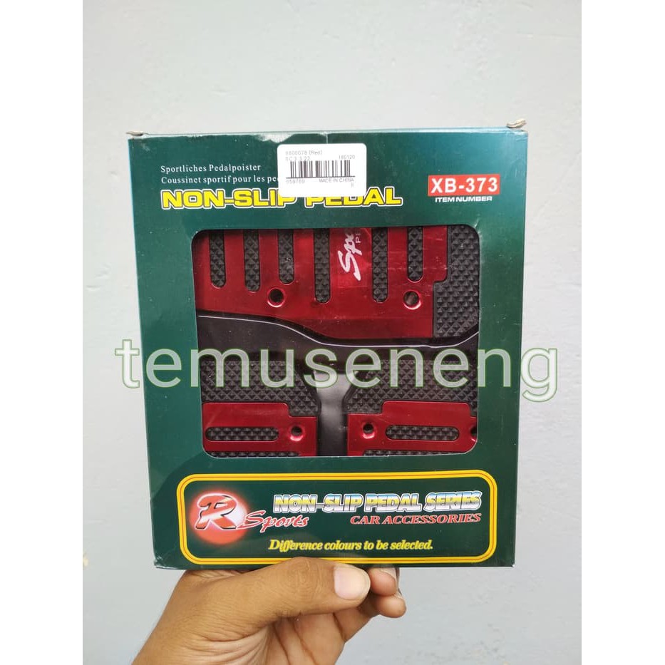 Merah Cover Pedal Gas Rem Kopling Mobil Pijakan Kaki Manual Anti Slip