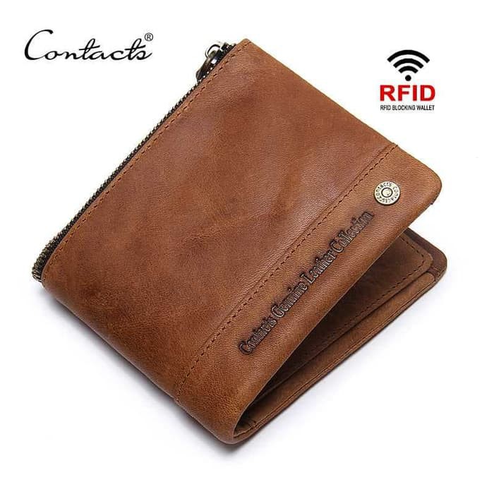 CONTACT'S Dompet Pria Anti Theft RFID Block Wallet