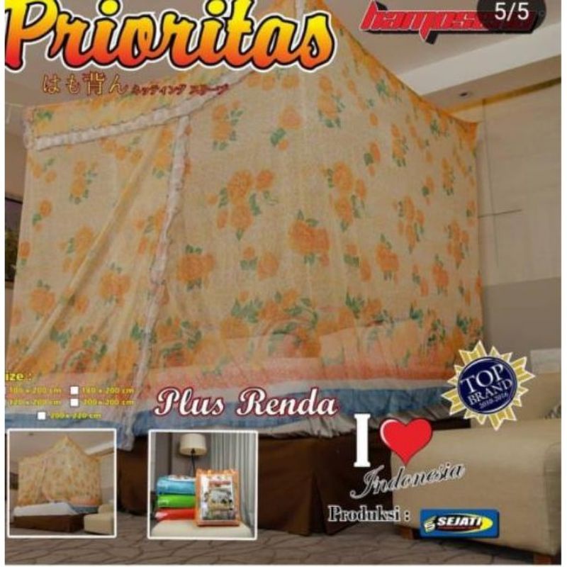 klambu prioritas ori 100% premium/klambu hamosena ukuran 200×200 super jumbo 100% ori kemasan tas/ kelambu kotak motif tebal premium 100% ori