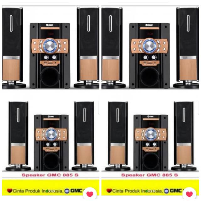 GMC 885S SPEAKER MULTIMEDIA BLUETOOTH RADIO USB MP3 REMOTE AUX