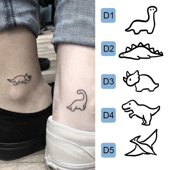 【Mini Dino】 Tattoo Temporary Dinosaurus / Tato Temporer Anti Air Stiker Waterproof
