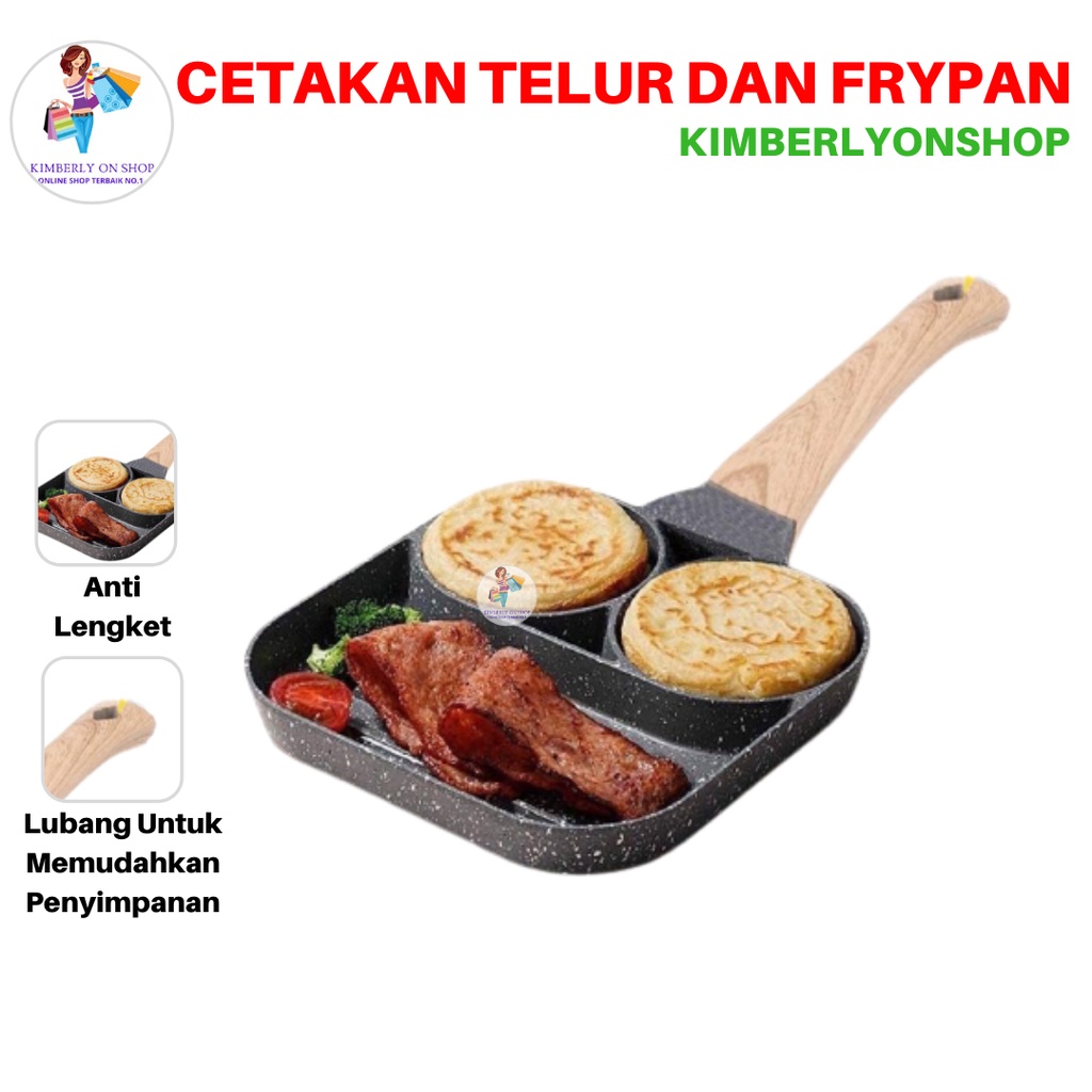 Frypan Egg Pan 2 Hole Grill Pan Pancake Pan Serbaguna