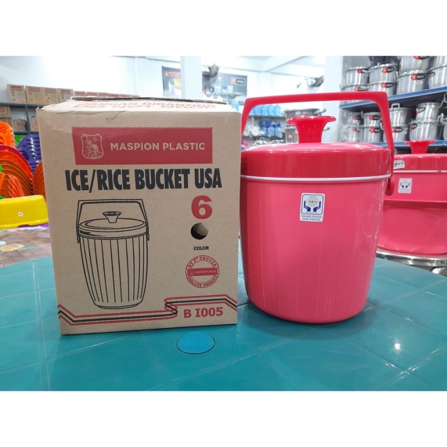 MASPION Ice / Rice Bucket / Tempat Nasi  USA 6 Liter BI 05