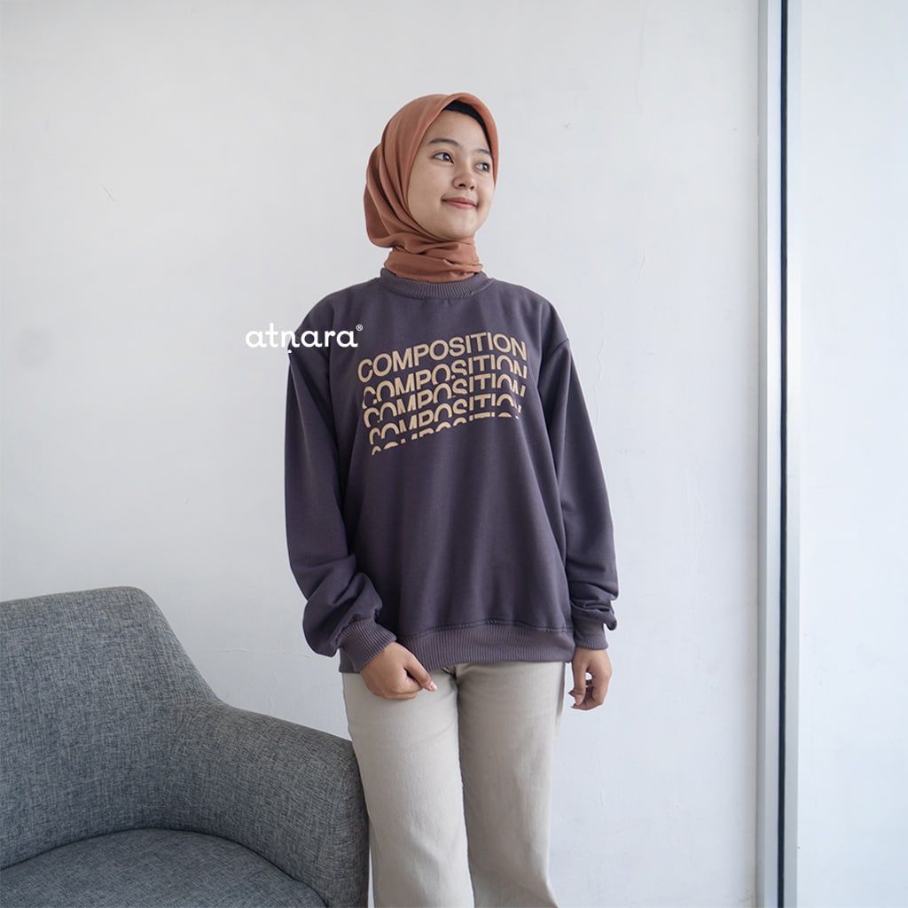 Nara Grosir - Composition Sweater l Sweater Pria dan Wanita