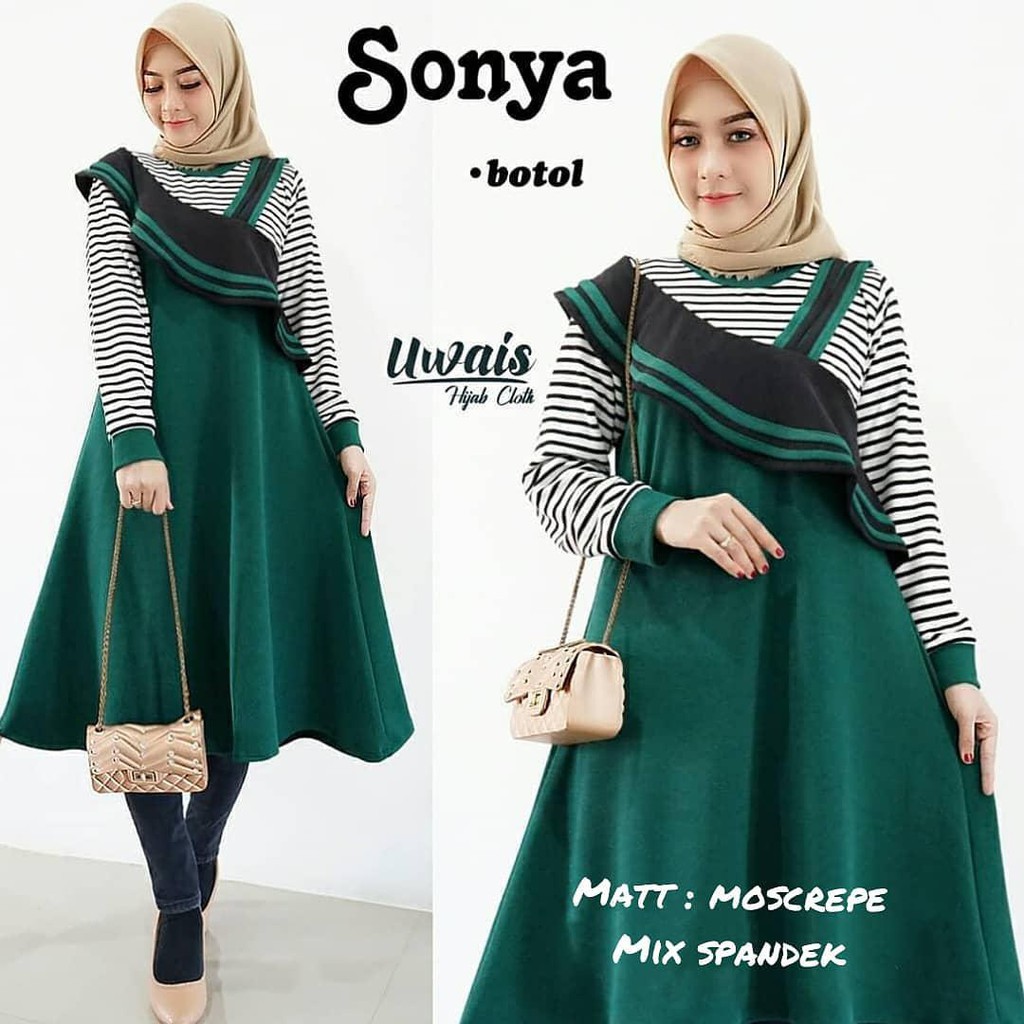 SONYA TUNIK Balotelly Baju Tunik Panjang Kancing Hidup Baju Atasan Wanita Busui Modern Terbaru