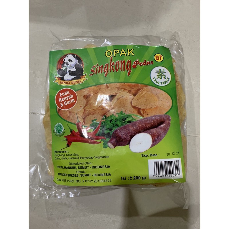 

Opak singkong vegetarian