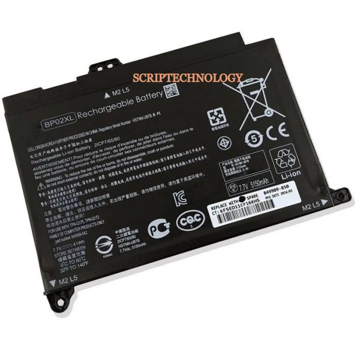 Baterai  Original Hp Pavilion BP02XL BP02 HSTNN-LB7H 15-AU