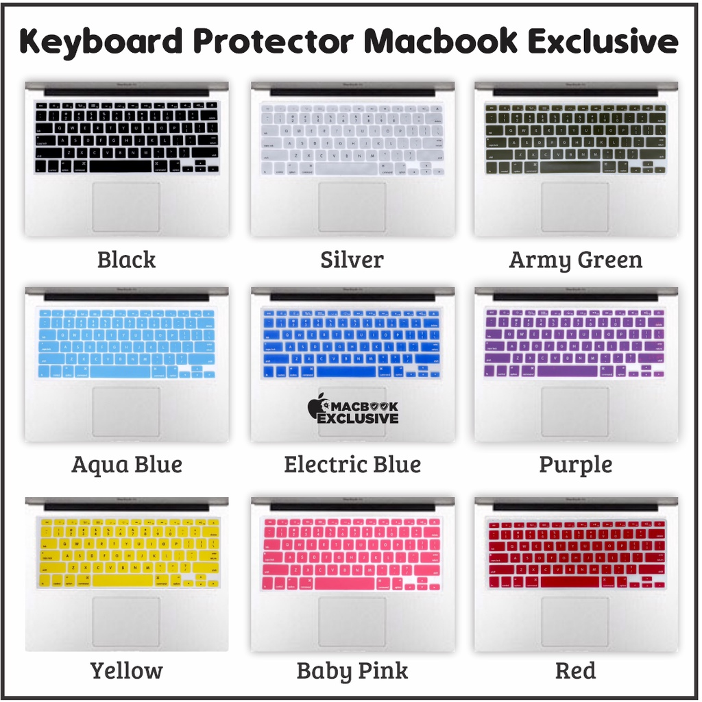 Jual EXCLUSIVE Keyboard Protector Macbook Air Pro M1 Black Transparan