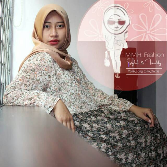 MAXI DRESS BUNGA CERUTY